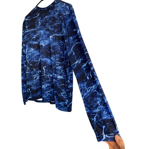 Mossy Oak Elements USA Vapor LS Shirt S Fishing Swim 8928 - Picture 3 of 7